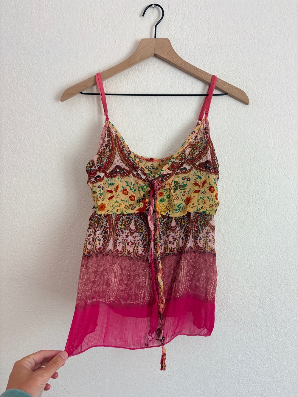 Vintage Y2K Boho Festival Paisley Tank Top - Picture 12 of 12